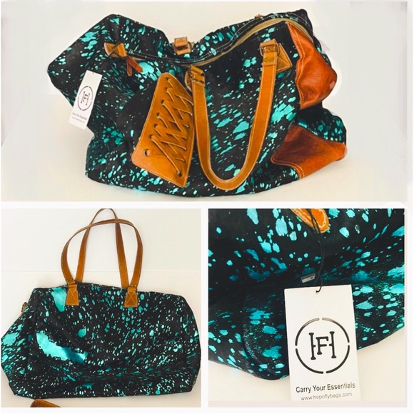 HOPOFLY BAGS Woodland Dreams Hair-on Leather  Traveler Bag - Picture 13 of 13